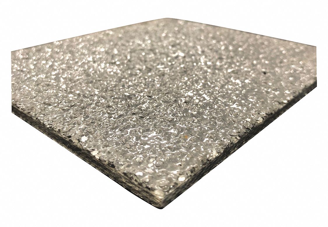 FIBERPLATE,GRIT,POLY,GREY,1/8 X 12 X12