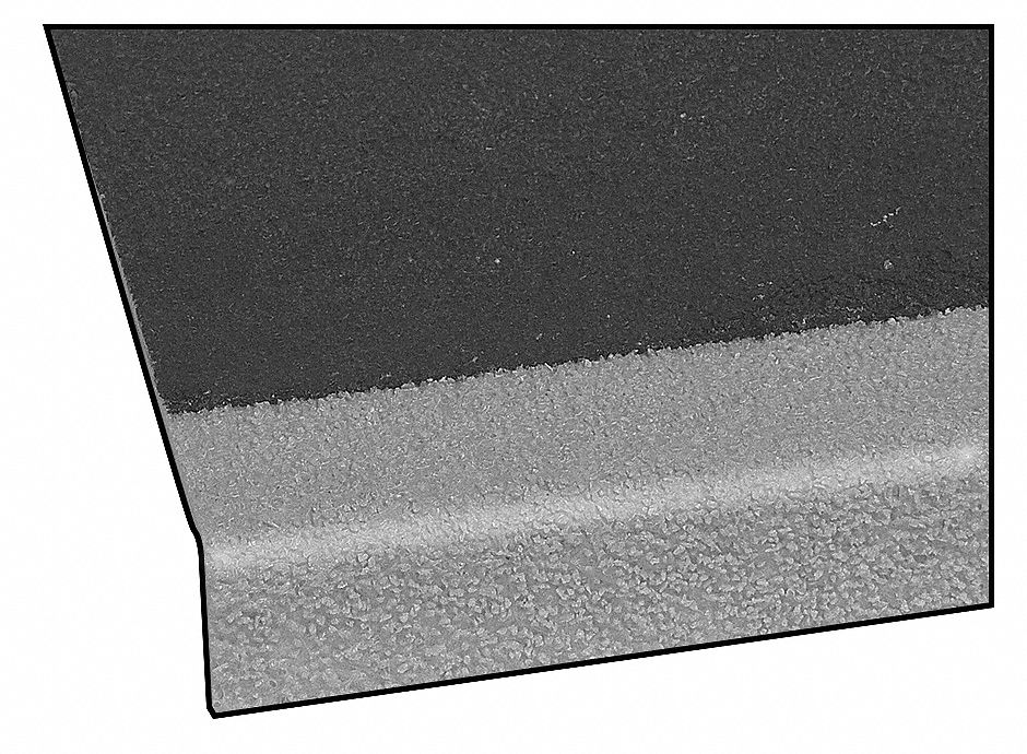 FIBERGRATE Stair Tread Cover Full Coverage Grit, Fiberglass, Fastener