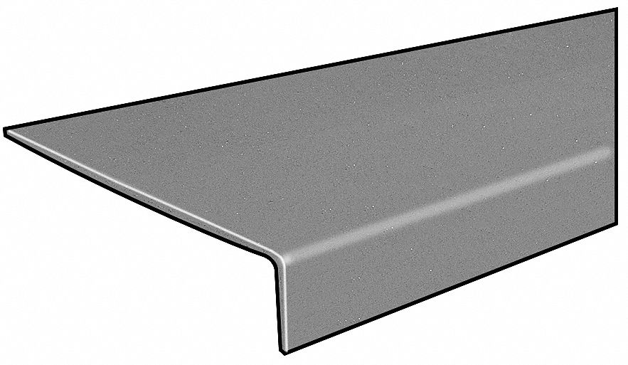 Light Gray, Premium Polyester Stair Tread Cover, Installation Method: Fasteners, Round Edge Type, 14