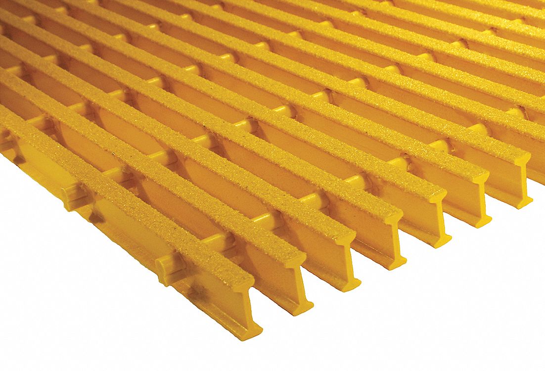 FIBREGLASS PULTRUDED GRATING, STRUCTURAL GRATING, 36 IN X 4 FT NOMINAL SIZE, ISOFR