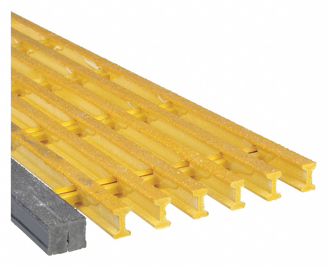 Safe T Span Flame Resistant Fiberglass Bar Stair Tread 4AUP4 873320 