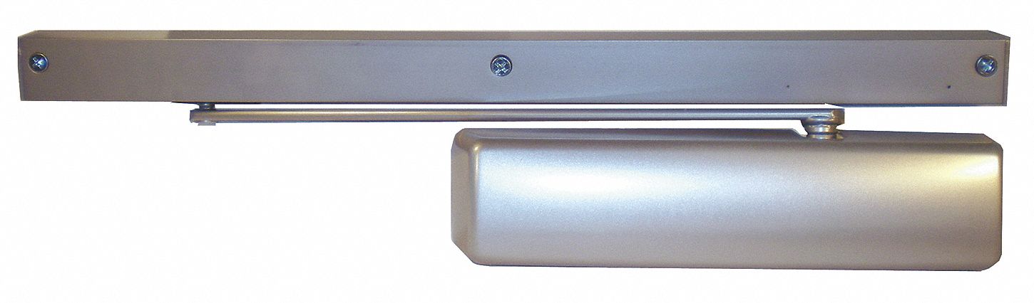 Door Closer: Std Mounting Type, Grade 1 - Heavy Duty, Aluminum, 12 1/16 in Lg