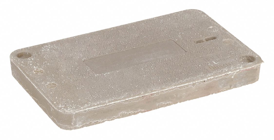 Underground Enclosure Cover: For 20 1/4 in x 13 3/8 in Enclosures, Logo Blank