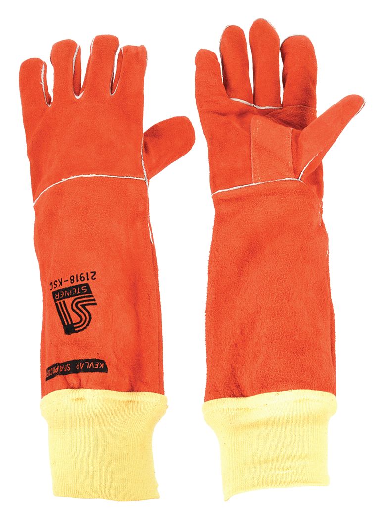 Wing Thumb, Knit Cuff, Welding Gloves - 4AZH4|21918-KSC-L - Grainger