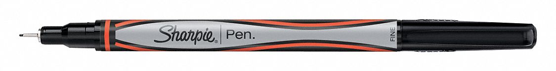 Pen: Red, 0.4 mm Point Size, Fine, Non-Toxic, Non-Washable, (12) Red, Non-Erasable, 12 PK