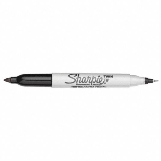 Sharpie Twin-Tip Permanent Marker Fine/Ultra Fine Point Black