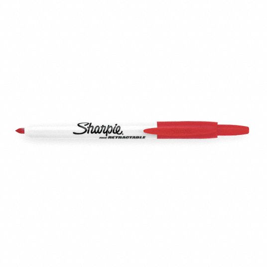 Sharpie Retractable Permanent Markers, Fine Point, Red, 12 Count, Size: 12-Count