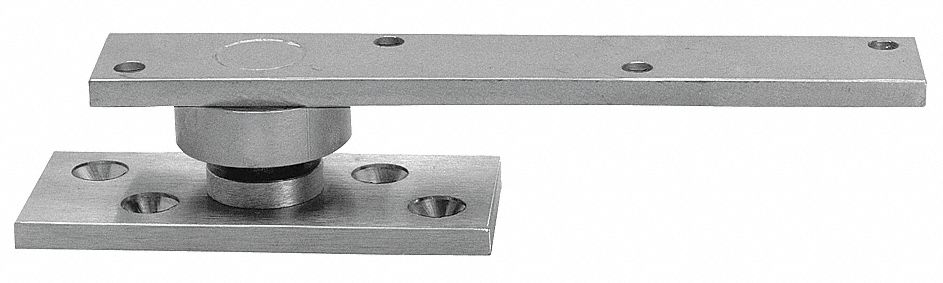 Pivot Hinge: Brass, 7 in Leaf Ht, 1 in Leaf Wd