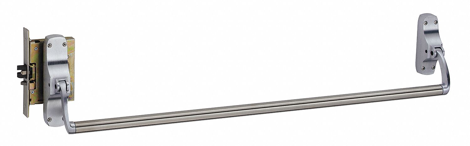 Exit Device: Mortise, 48 in Max Door Wd, Chrome