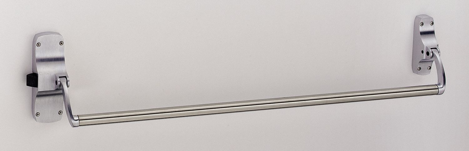 Exit Device: 42 in Max Door Wd, Chrome