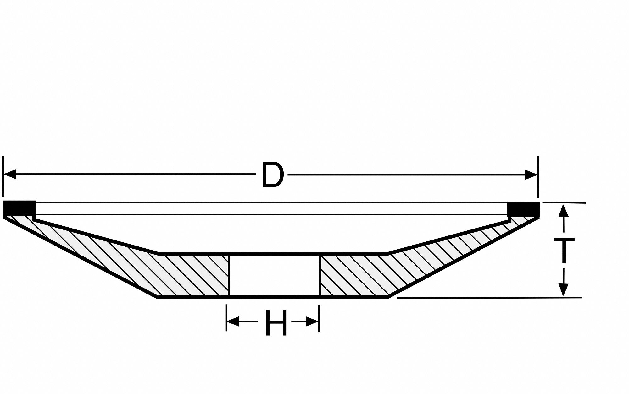 Dish Grinding Wheel 6In 120 12A2