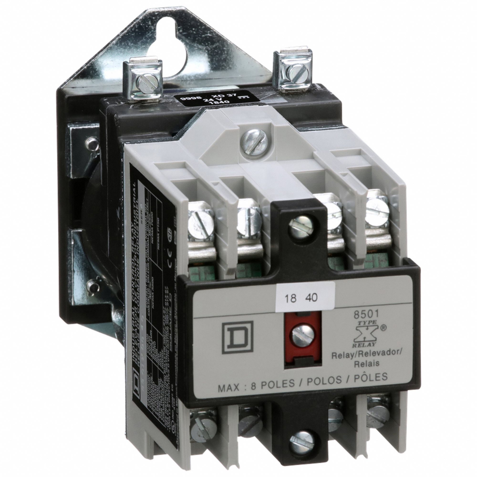 NEMA CONTROL RELAY,4NO,24VDC,10A