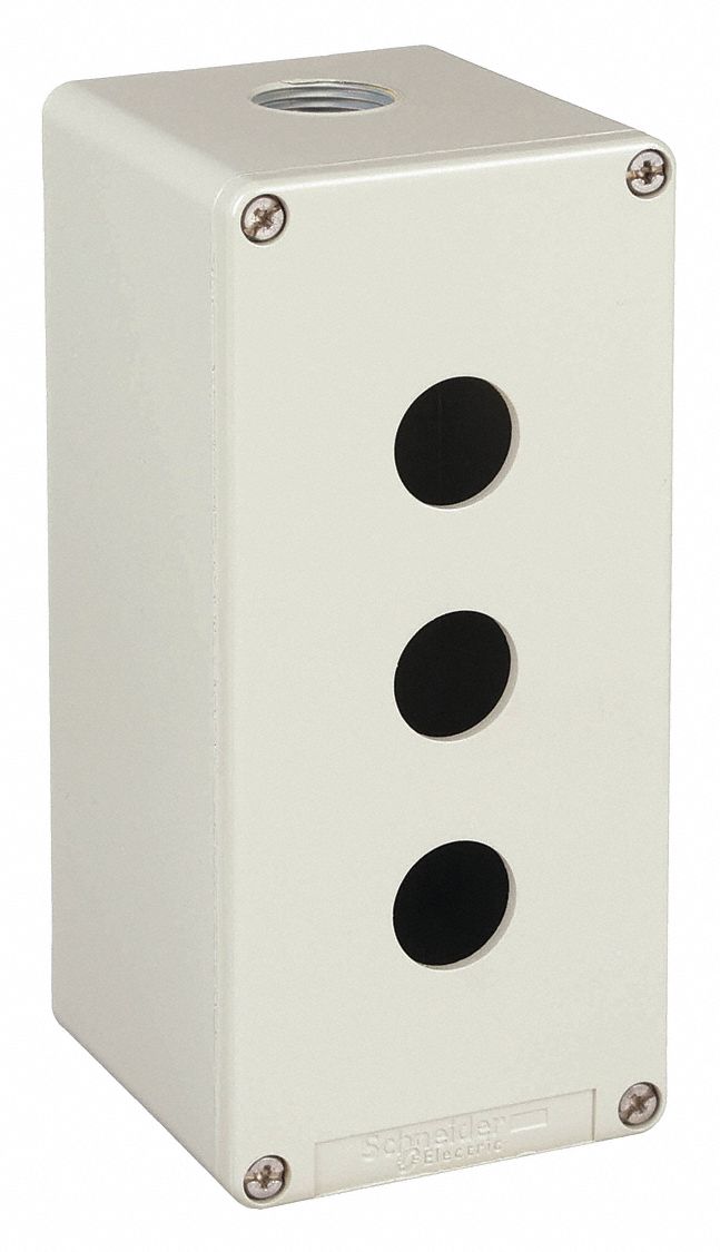 PUSH BUTTON ENCLOSURE,3.15 IN W,3 HOLES