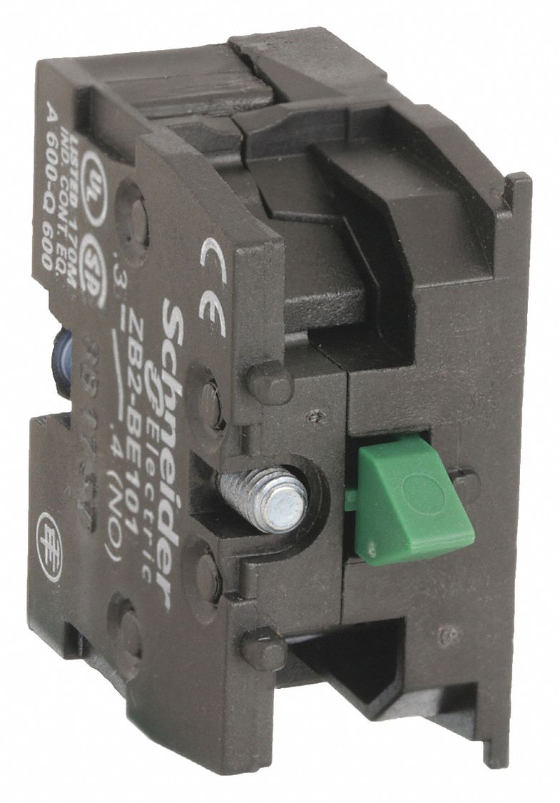 CONTACT BLOCK, 22 MM PANEL MOUNTING SIZE, 1NO, MOMENTARY, SCREW CLAMP TERMINALS