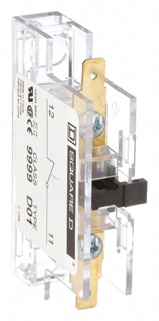 Auxiliary Contact: 1NC, 5 A Max Current (AC)