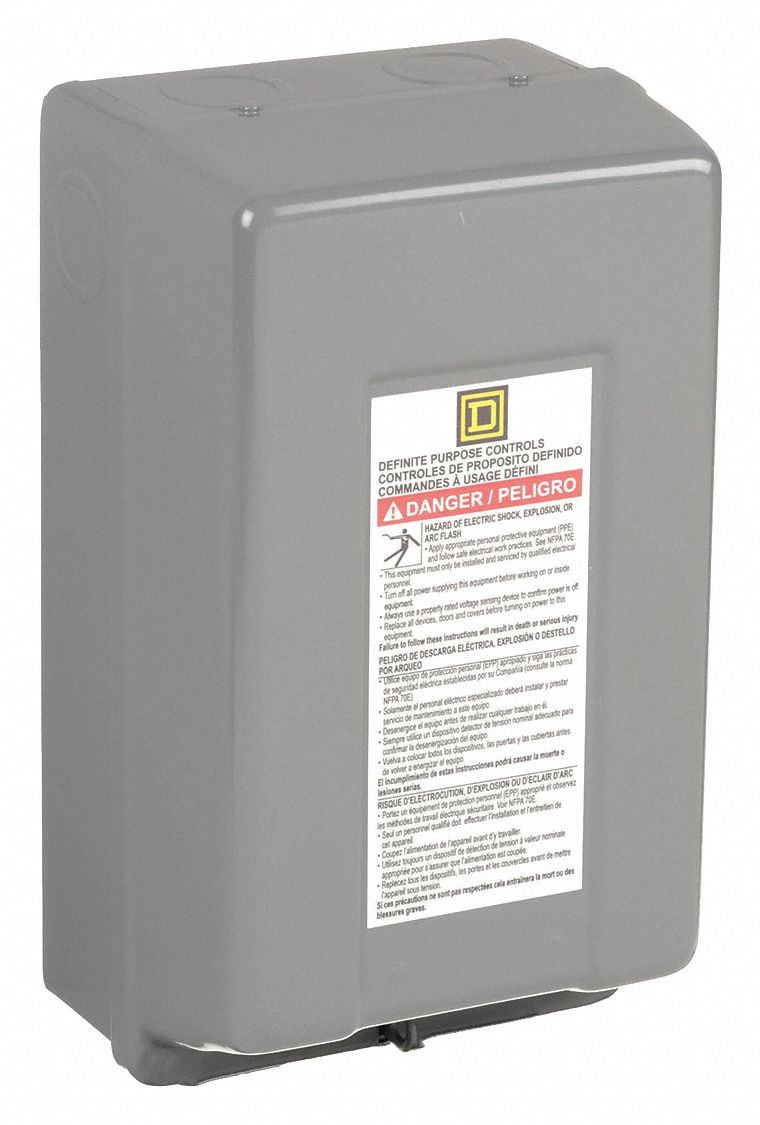 Motor Starter Enclosure: 1 Rated NEMA Enclosure, 8.5 in x 4.85 in x 4.03 in