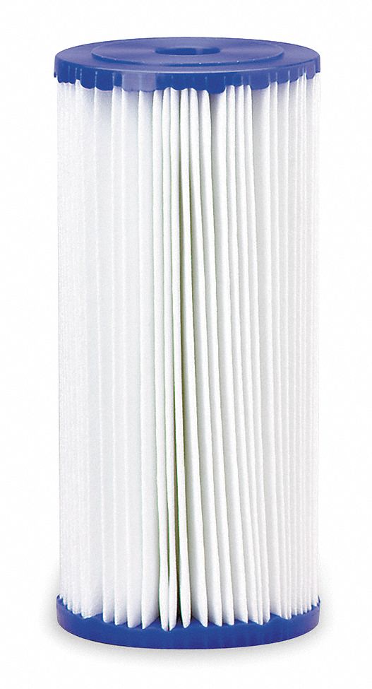 Water Filter Cartridge: 30 micron, Pleated, 10 gpm, Non-Woven Polyester