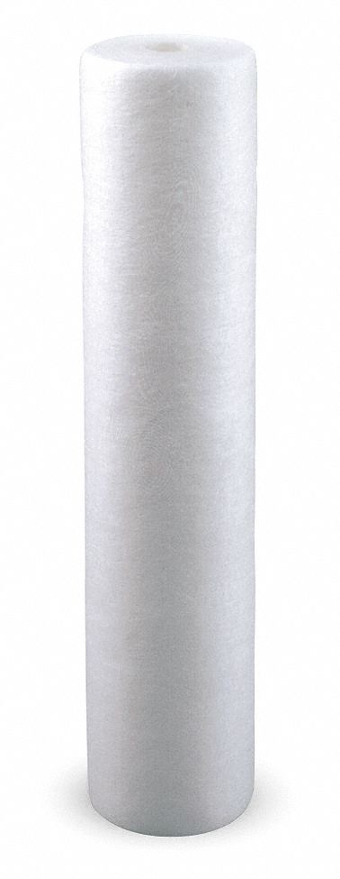 Water Filter Cartridge: 5 micron, String Wound, 20 gpm, Polypropylene