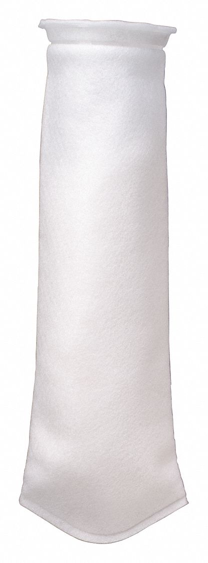Filter Bag: Felt, Welded, Bag Size 420, 10 micron, 40 gpm, Max. Op Temp 200°F