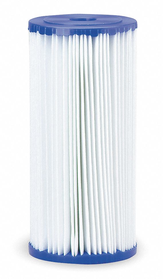 Water Filter Cartridge: 30 micron, Pleated, 20 gpm, Non-Woven Polyester