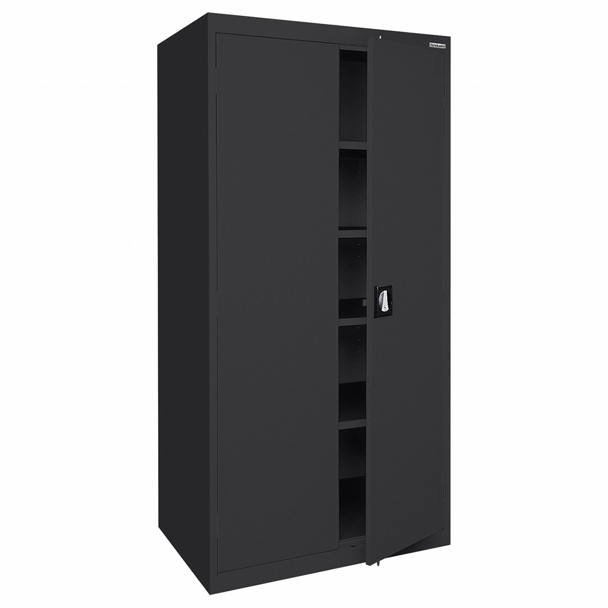 SANDUSKY Storage Cabinet: 36 in x 24 in x 72 in, Recessed Pull Handle ...