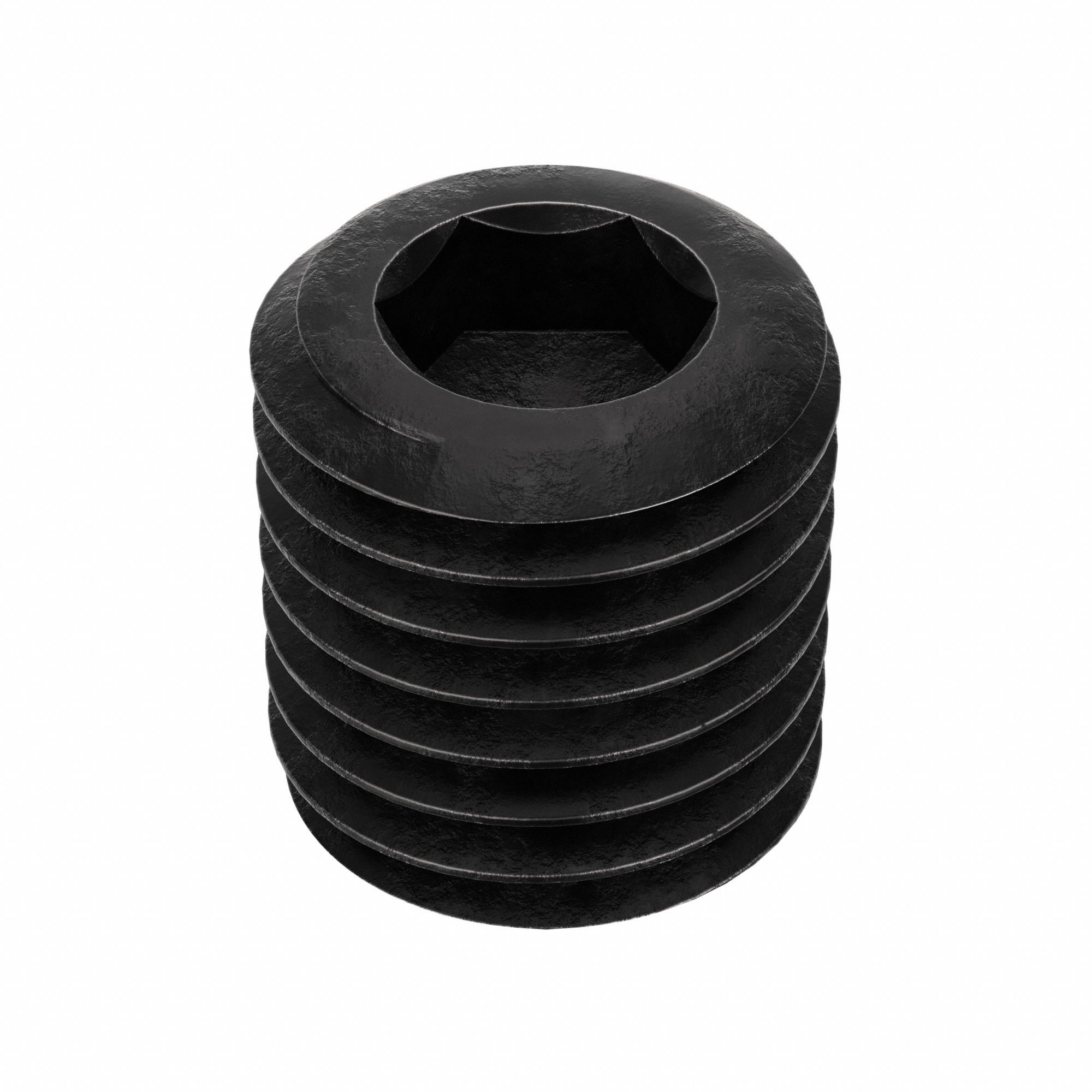 Socket Set Screw: 5/16"-24 Thread Size, 3/8 in Overall Lg, Cup pt, Alloy Steel, Black Oxide, 100 PK