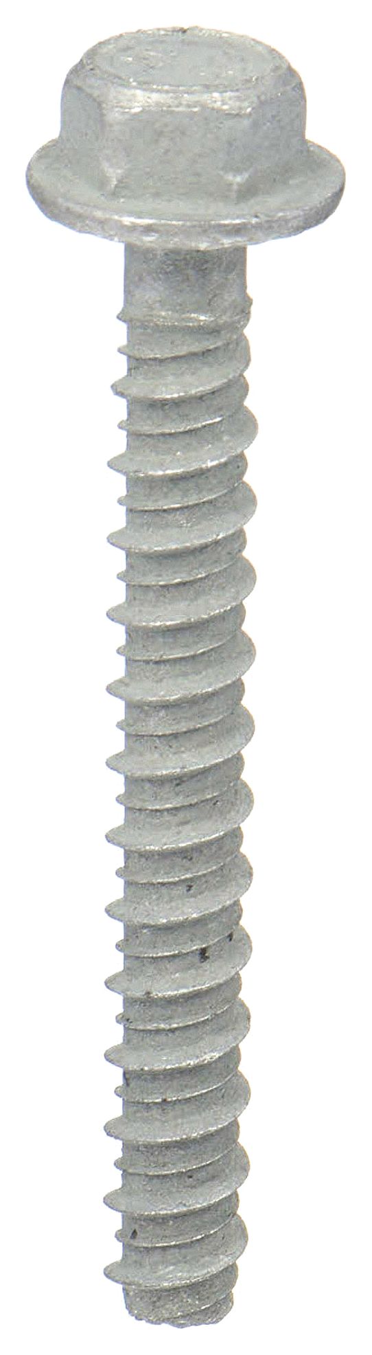 Screw Anchor: 5 in Overall Lg, 1/2 in Dia, Steel, External Hex, Hex, Steel, 25 PK