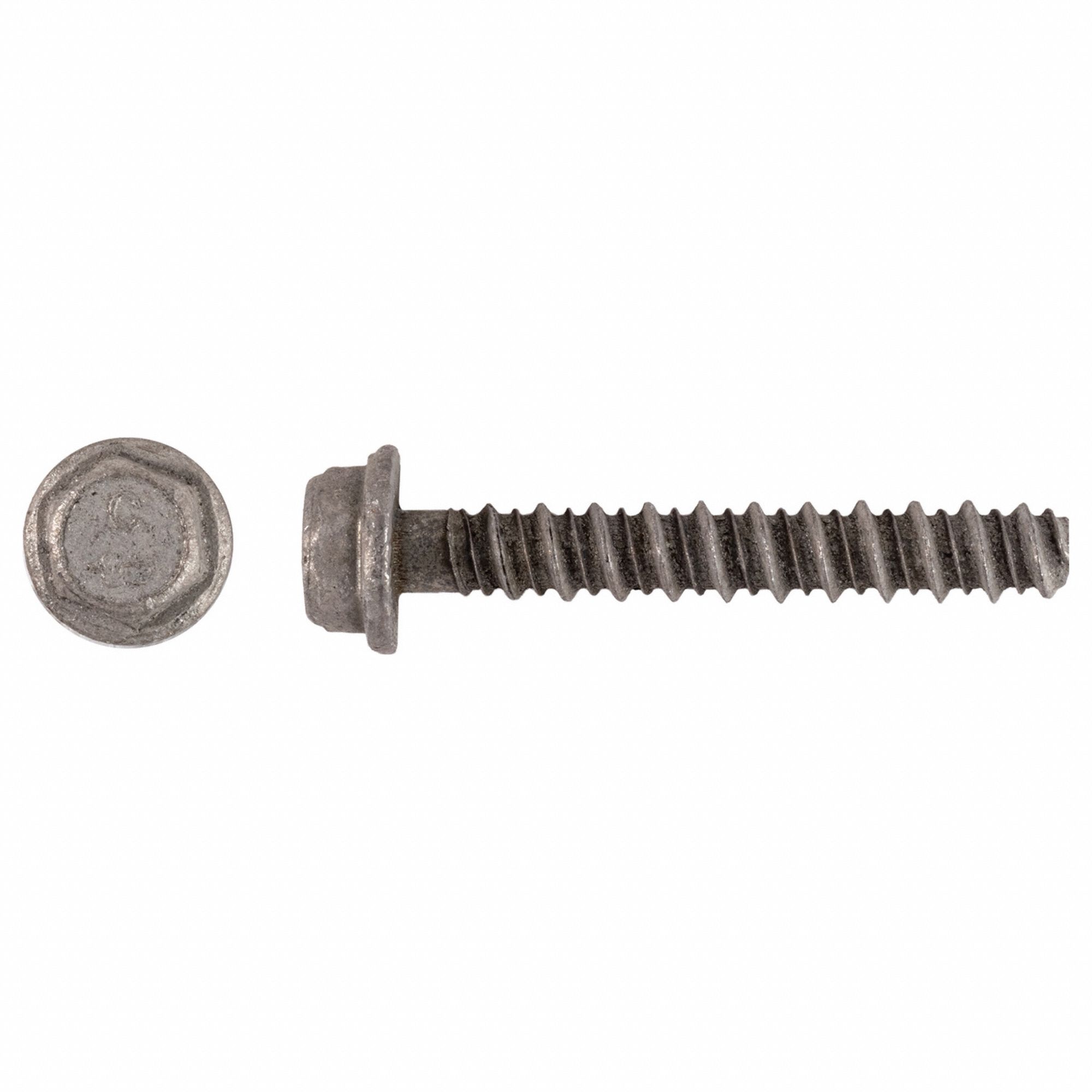 SCREW ANCHOR, 2½ IN OVERALL L, ⅜ IN DIA, STEEL, ZINC PLATED, EXTERNAL HEX, HEX, 50 PK