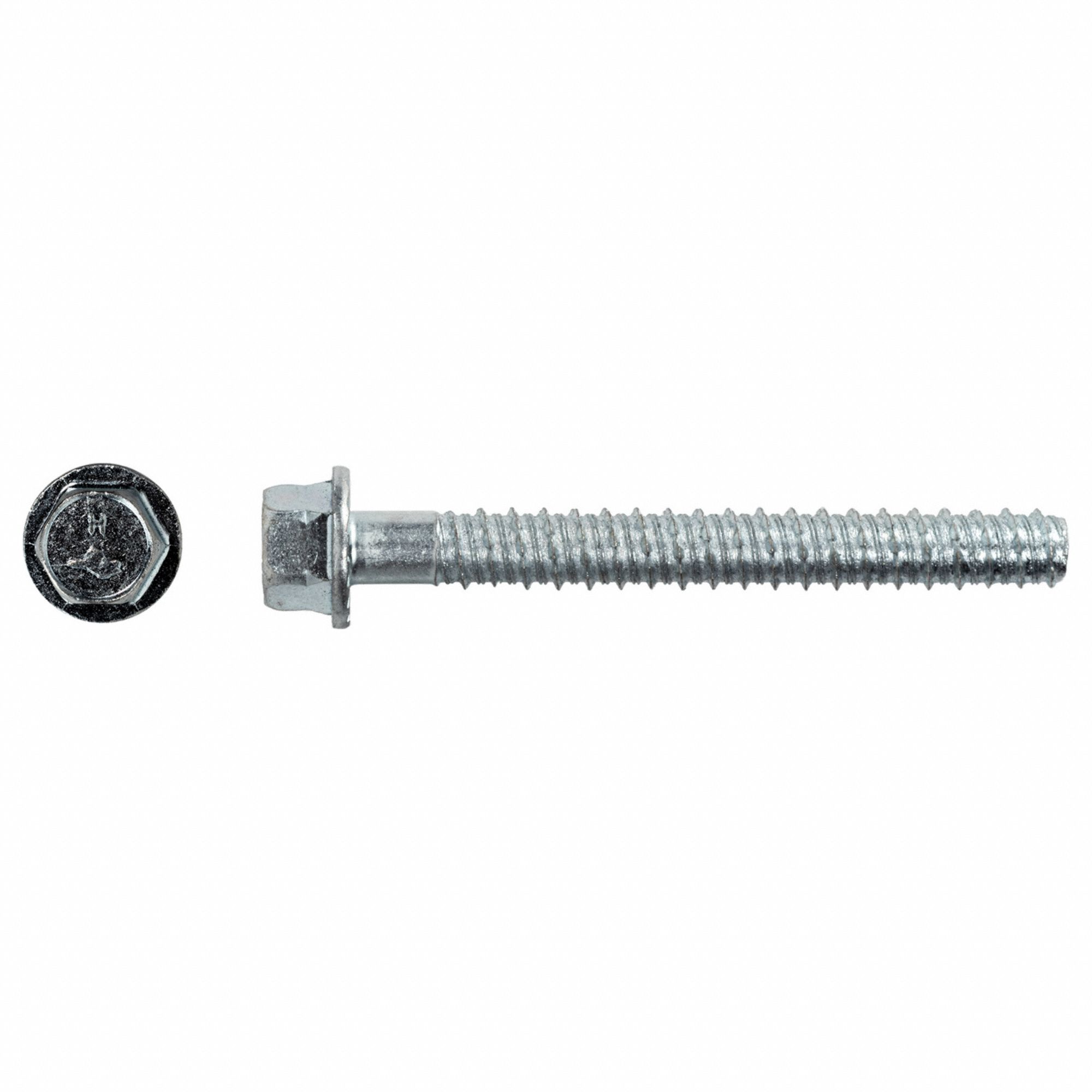 SCREW ANCHOR, 6 IN OVERALL L, ⅝ IN DIA, STEEL, ZINC PLATED, EXTERNAL HEX, HEX, 10 PK