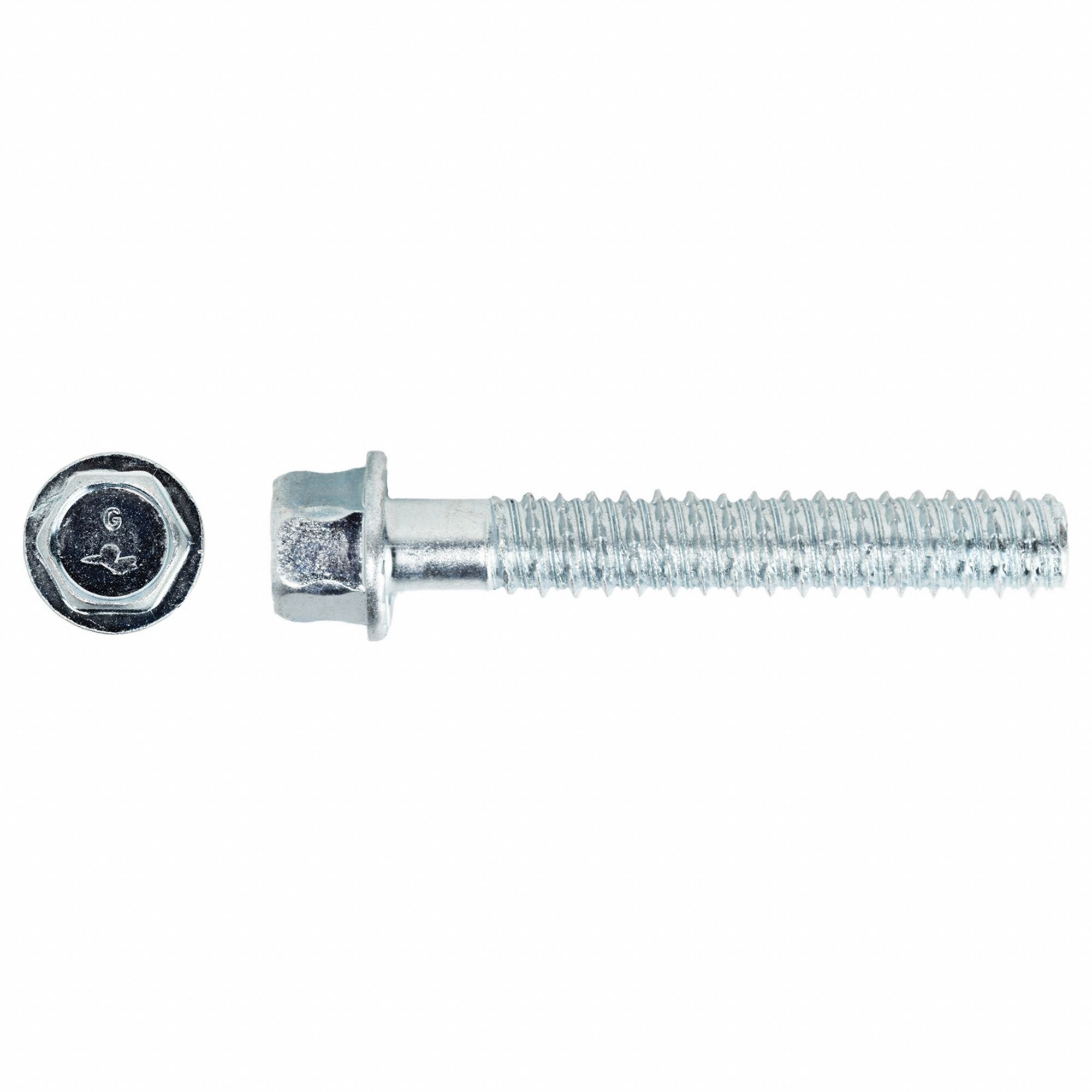 Screw Anchor: 4 1/2 in Overall Lg, 3/4 in Dia, Steel, External Hex, Hex, Steel, 10 PK