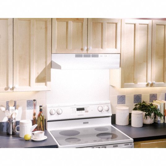 Broan Economy Lighted Range Hood White 30 In Width In 6 In Height In 17 1 2 In Depth In 4c403 413001 Grainger