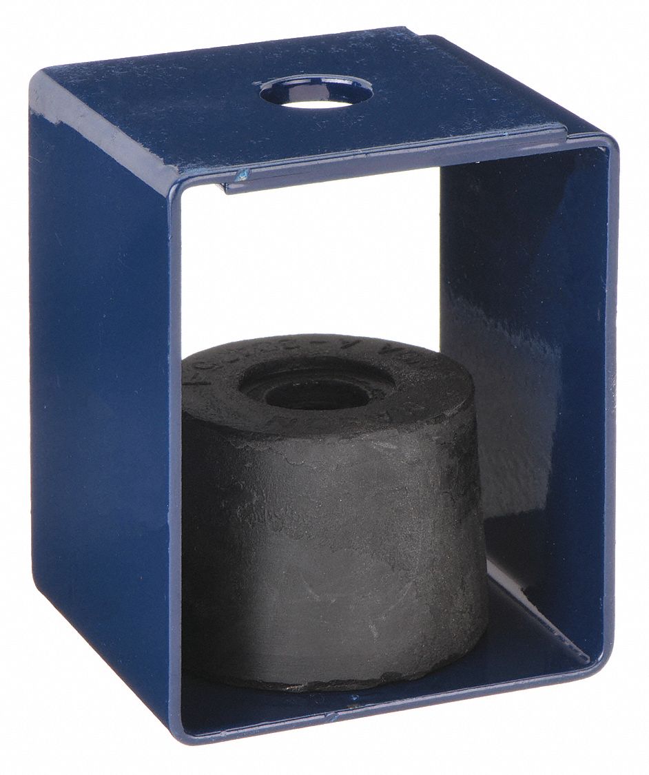 Hanger-Mount Vibration Isolator: Neoprene, 45 lb Capacity, 2 1/4 in Wd, 2 in Dpth, 2 3/4 in Ht