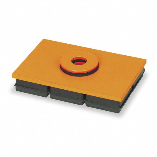 MASON Vibration Isolation Pad, 800 lb Max. Steady Load, 4 in Length, 4 ...