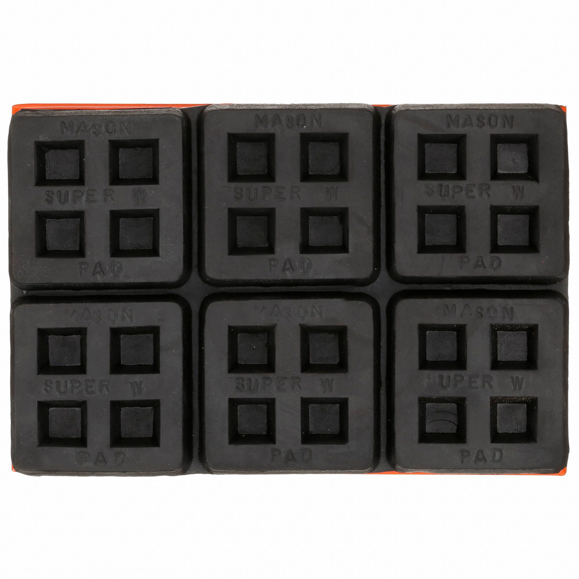 MASON Vibration Isolation Pad Neoprene, 1200 lb, 6 in Lg, 4 in Wd, 1 1