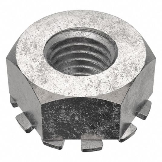 Lock Nut With External Tooth Lock Washer, 1 4