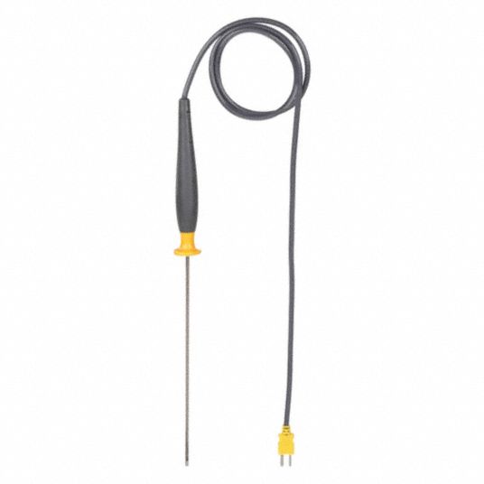 Immersion Temperature Probe: Thermocouple, Type K, 8 19/64 in Probe, Mini  Plug