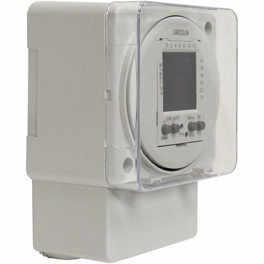 Intermatic Electronic Timer 24 Hr 7 Days Number Of Channels 1 Spdt No Nc 120v Ac Voltage 4cca6 Fm1d20a 120 Grainger