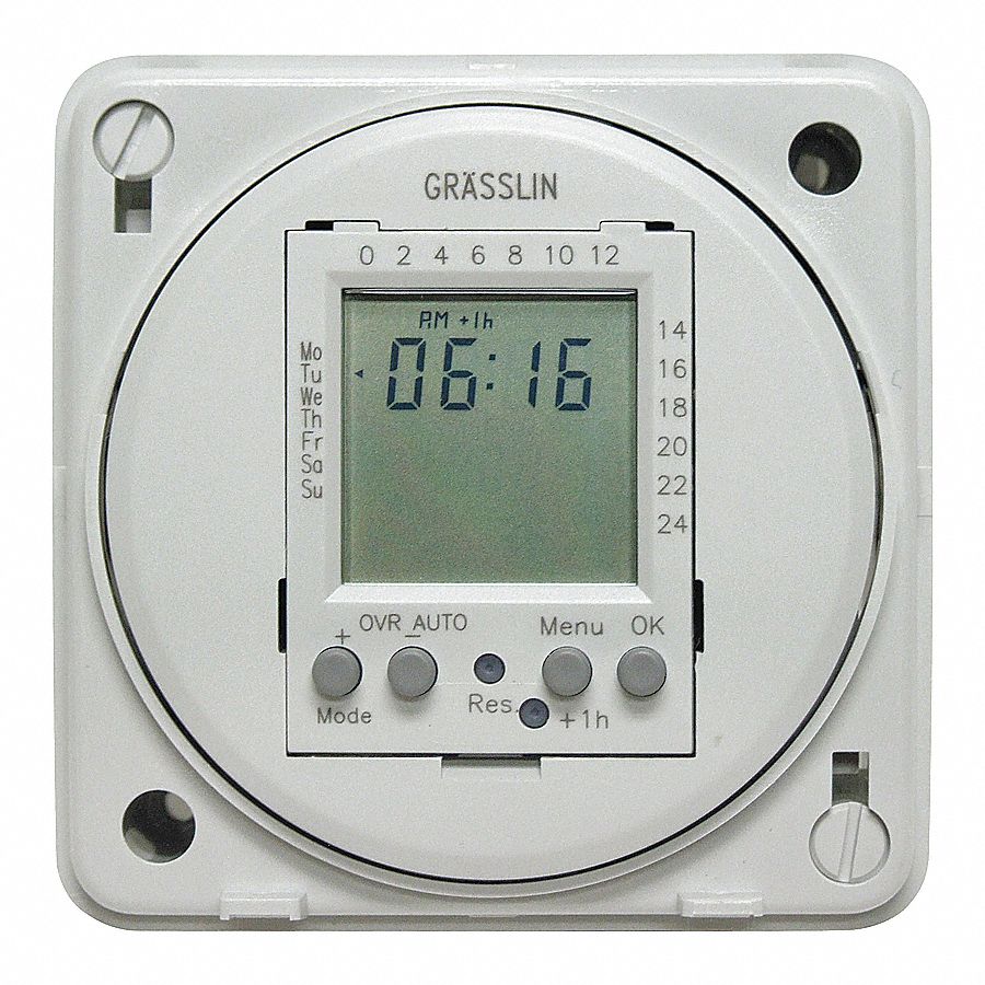 Intermatic Electronic Timer 24 Hr 7 Days Number Of Channels 1 Spdt No Nc 120v Ac Voltage 4cca5 Fm1d20e 120 Grainger