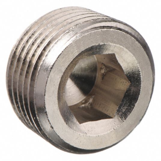 Nickel Plated Brass Plug, BSPT Male