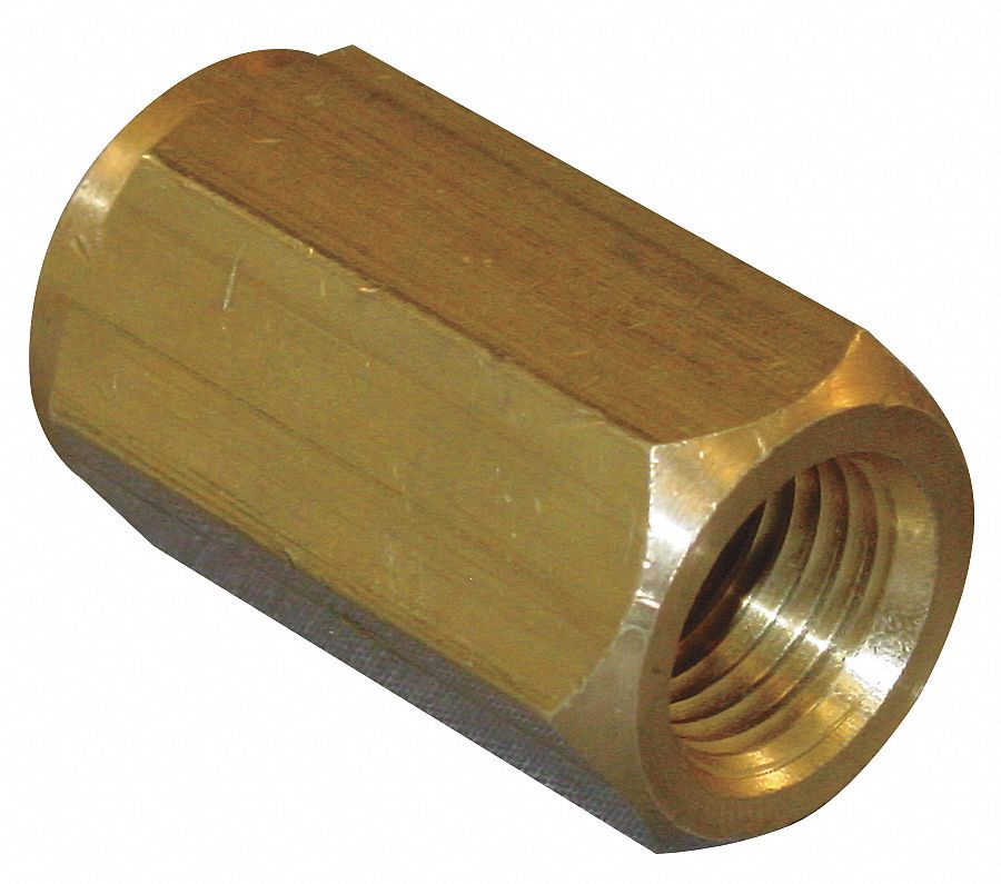 Conversion Adapter: Chrome-Plated Brass, 1/8 in x 1/8 in Fitting Pipe Size, Female BSPP x Female NPT