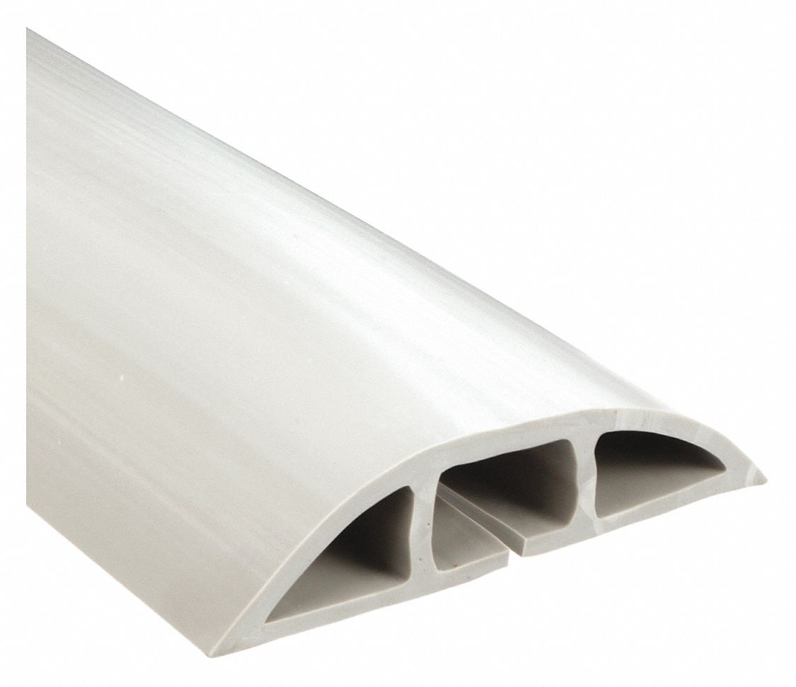 PROTÈGE-CÂBLES, 1 CANAL,P MAX. 1/2 PO, 3 PO LA, 3/4 PO H, 25 PI LO, PVC
