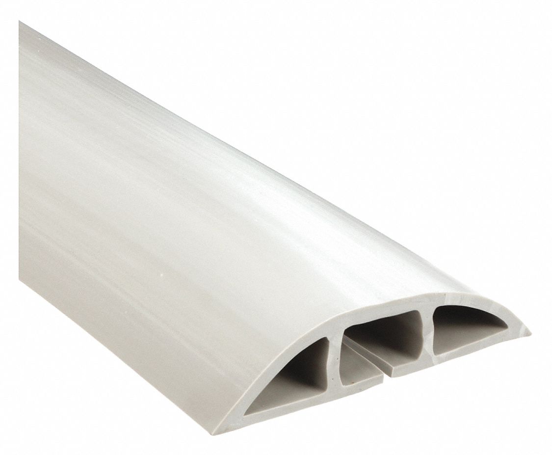 PROTÈGE-CÂBLES, 1 CANAL,P MAX. 1/2 PO, 3 PO LA, 3/4 PO H, 60 PO L, PVC