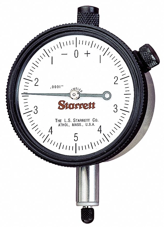 STARRETT Balanced Reading Dial Indicator, AGD 2, 2.250