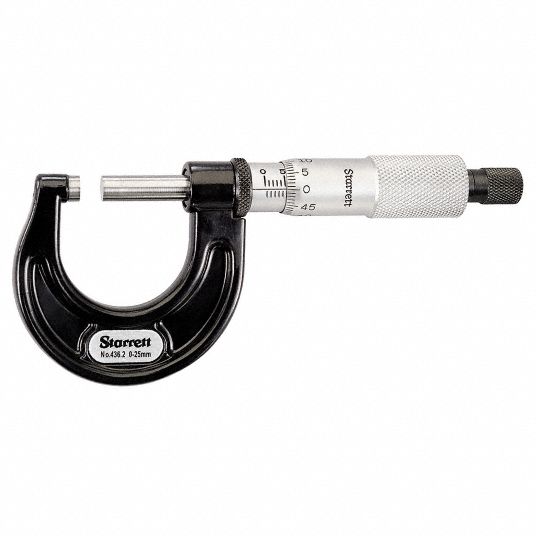 Outside Micrometer, Range 0 to 25mm, SPC Output No, Long Form ...