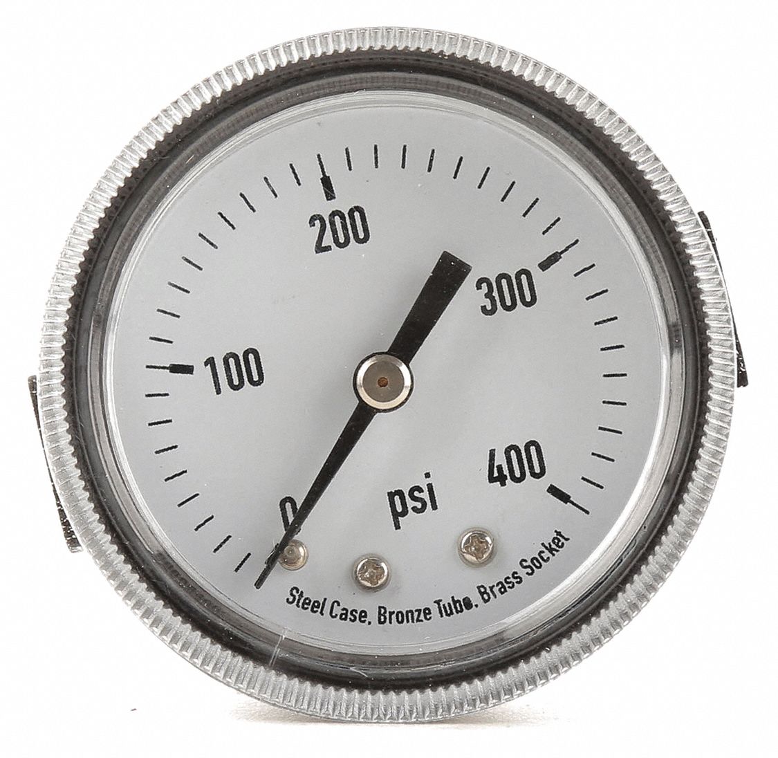 GRAINGER APPROVED PanelMount Pressure Gauge UClamp, 0 to 400 psi, 2