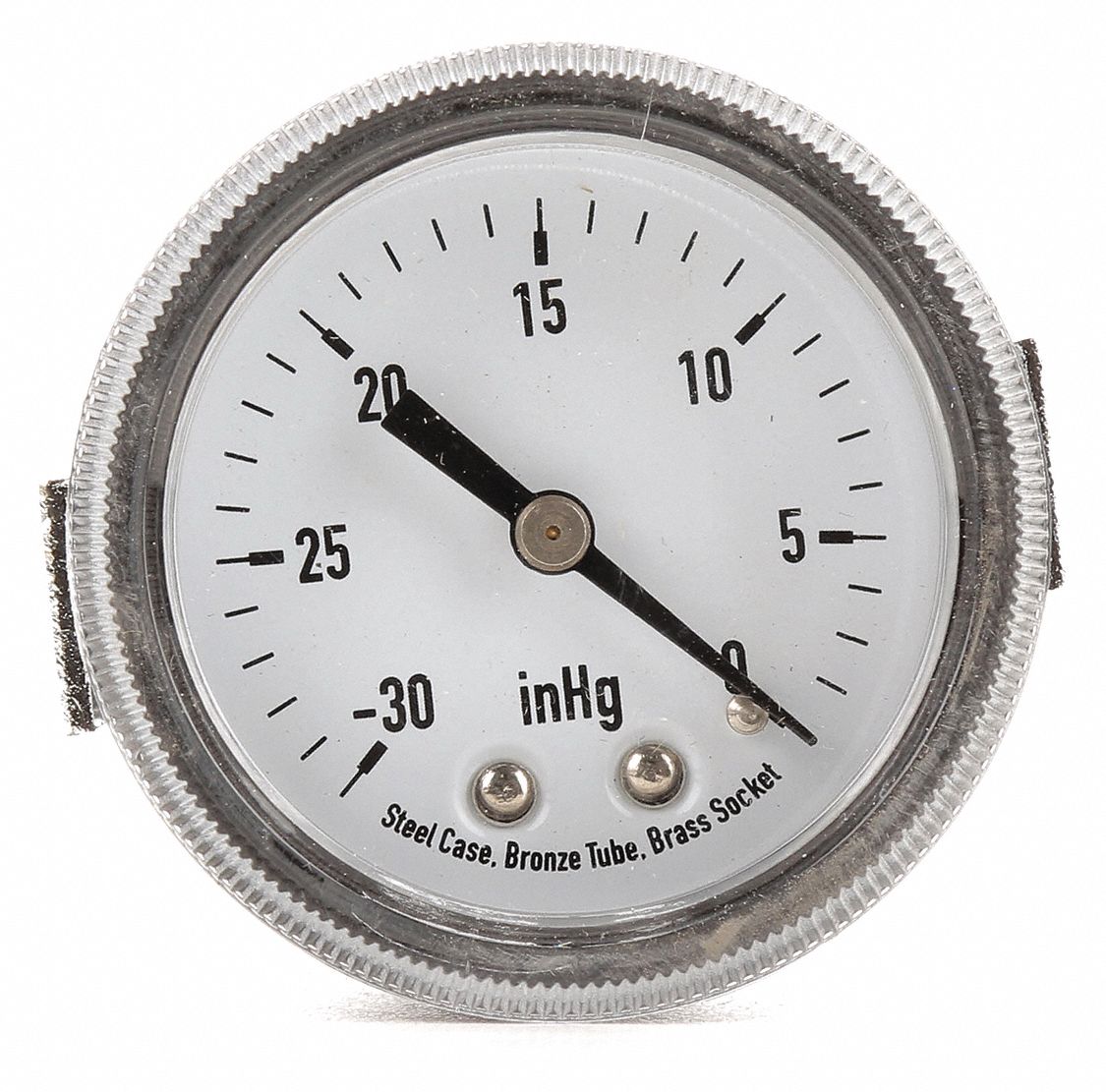 GRAINGER APPROVED Panel Mount Vacuum Gauge, U Clamp, 2 In 4CEY54CEY5