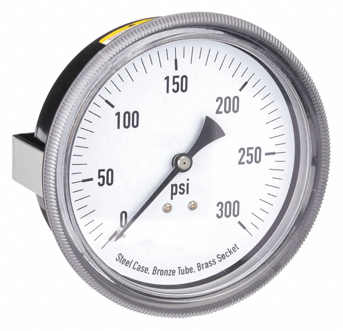 UClamp, 0 to 300 psi, PanelMount Pressure Gauge 4CFA74CFA7 Grainger