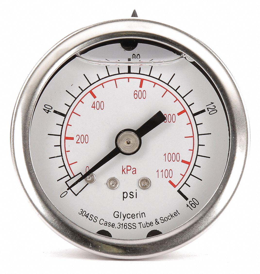 Details about   3-1/2" Dial Pressure Gauge Range 0 to 160 psi 0 to 1100 kPa New 