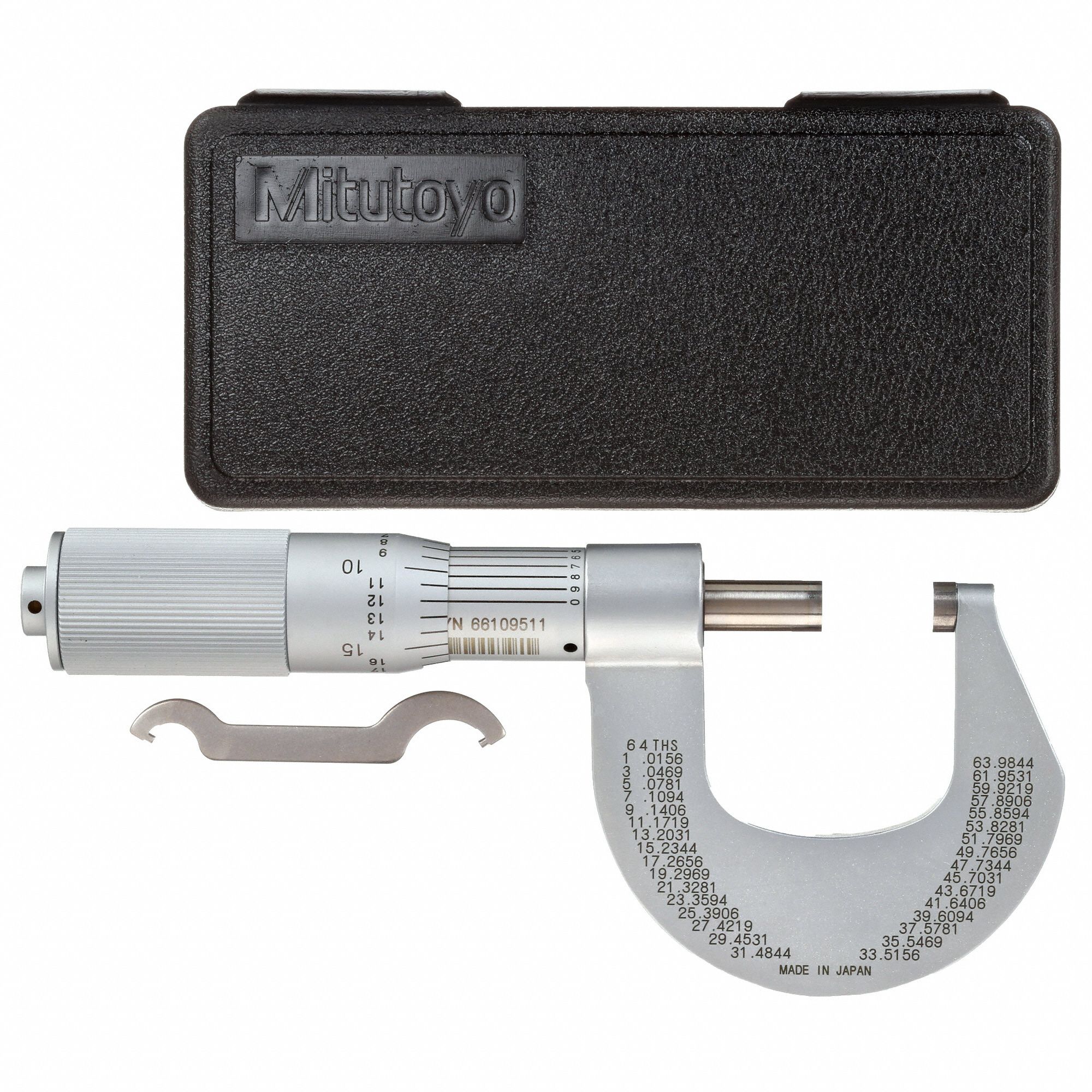 MITUTOYO Mechanical Outside Micrometer Inch, 0 in to 1 in Range, +/0.