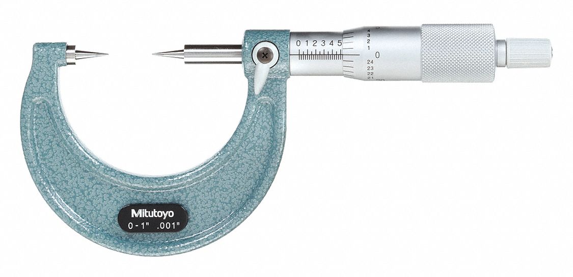 DIGITAL POINT MICROMETER, MECHANICAL, 0 TO 1 IN RANGE, INCH, 0005 IN RESOLUTION, IP65